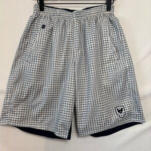 NIKE Reversible Blue Plaid Shorts Size Medium